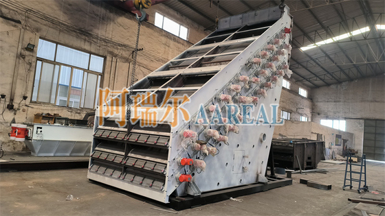 Große Kapazität 1~4 Decks 30~50 TPH Hochfrequenz-Schirm-Vibrationssiege für Calciumcarbonat-Präzise Klassifizierung mit unausgewogenen Motoren für Maschenreinigung