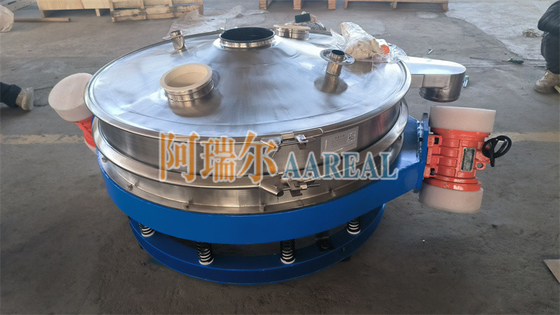 Edelstahl 400mm~2100mm 1~2 Decks Niedrigprofil-Fluss durch Inline Vibration Control Sieve Vibro Sieve für Schokoladenpulver mit Doppelmotoren