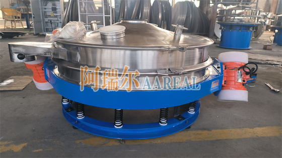 Edelstahl 400mm~2100mm 1~2 Decks Niedrigprofil-Fluss durch Inline Vibration Control Sieve Vibro Sieve für Schokoladenpulver mit Doppelmotoren