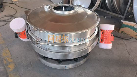 Edelstahl 400mm~2100mm 1~2 Decks Niedrigprofil-Fluss durch Inline Vibration Control Sieve Vibro Sieve für Schokoladenpulver mit Doppelmotoren