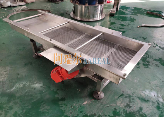 Hocheffiziente Edelstahl-Doppeldecks Kunststoffgranulate lineare vibrierende Siebe rechteckige vibrierende Trennseparator für PE-Kunststoffgranulate mit perforierter Siebplatte