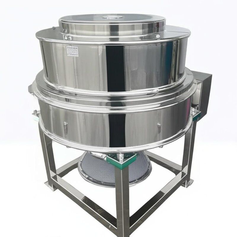 Leistungsstarker Vibrationsmotor-Vibro-Siebmaschine mit Maschen-Reinigungssystem, Silikonkugeln und spiegelpolierter Oberfläche für optimale Siebleistung